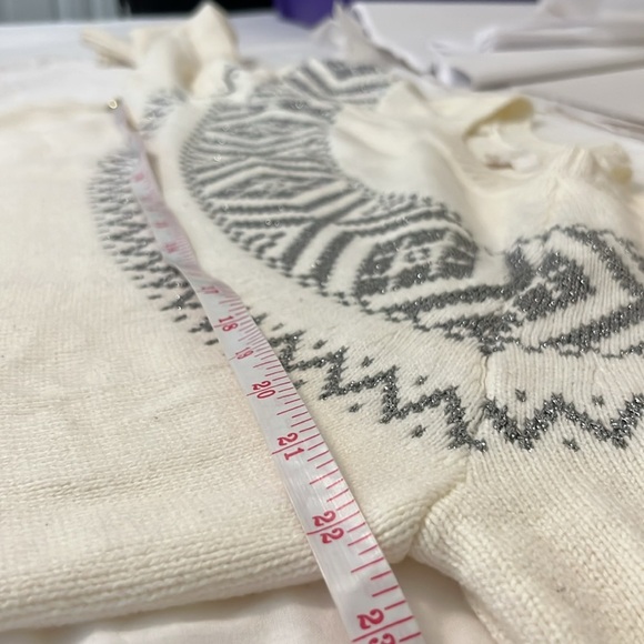 Charming Charlie Silver Metallic Accent Fair Isle Sweater - Picture 8 of 11